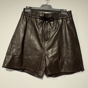 NWT - Brown Copenhagen 1969 leather dress shorts